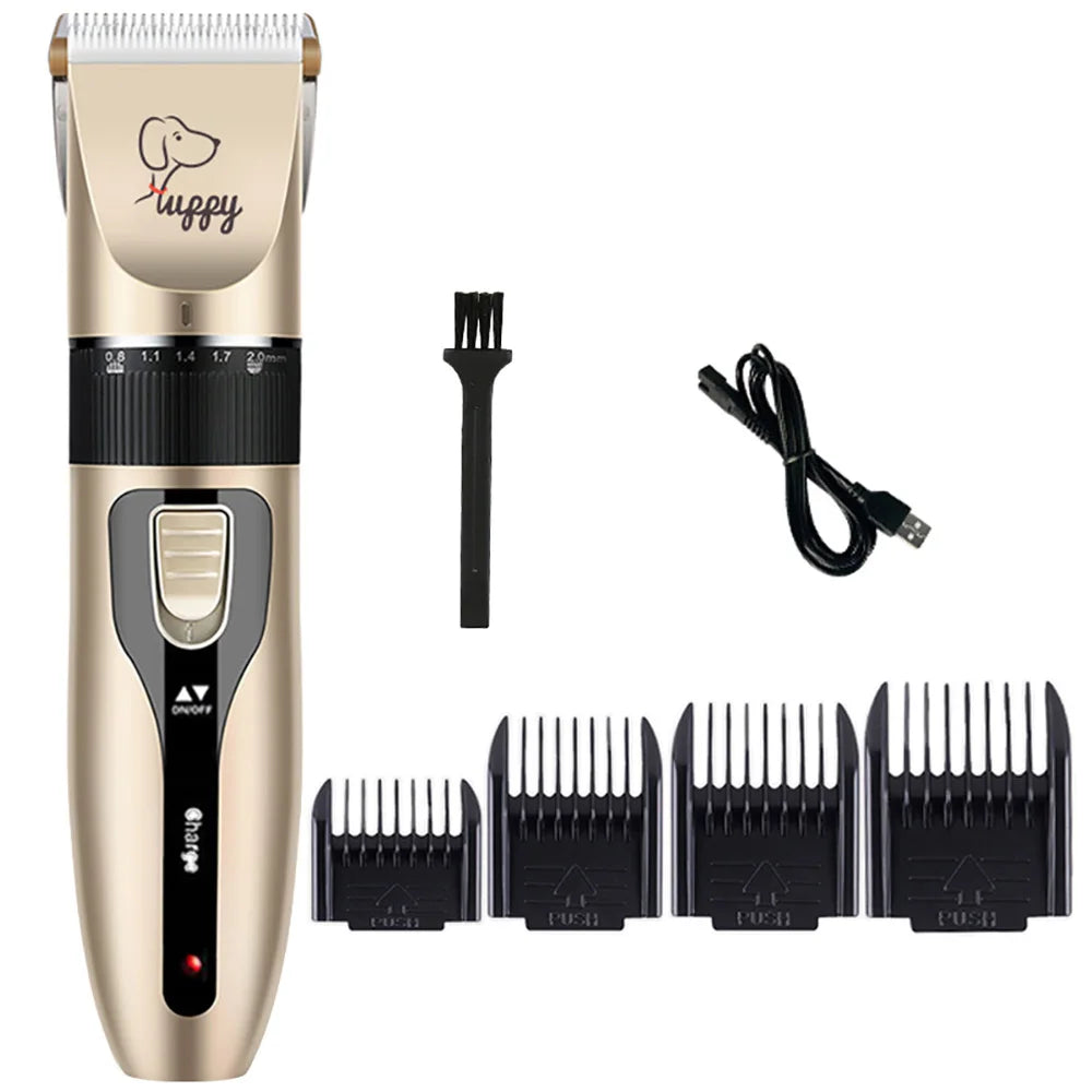 Dog Hair Clipper Cordless Rechargeable Pet Grooming Trimmer Shaver Set