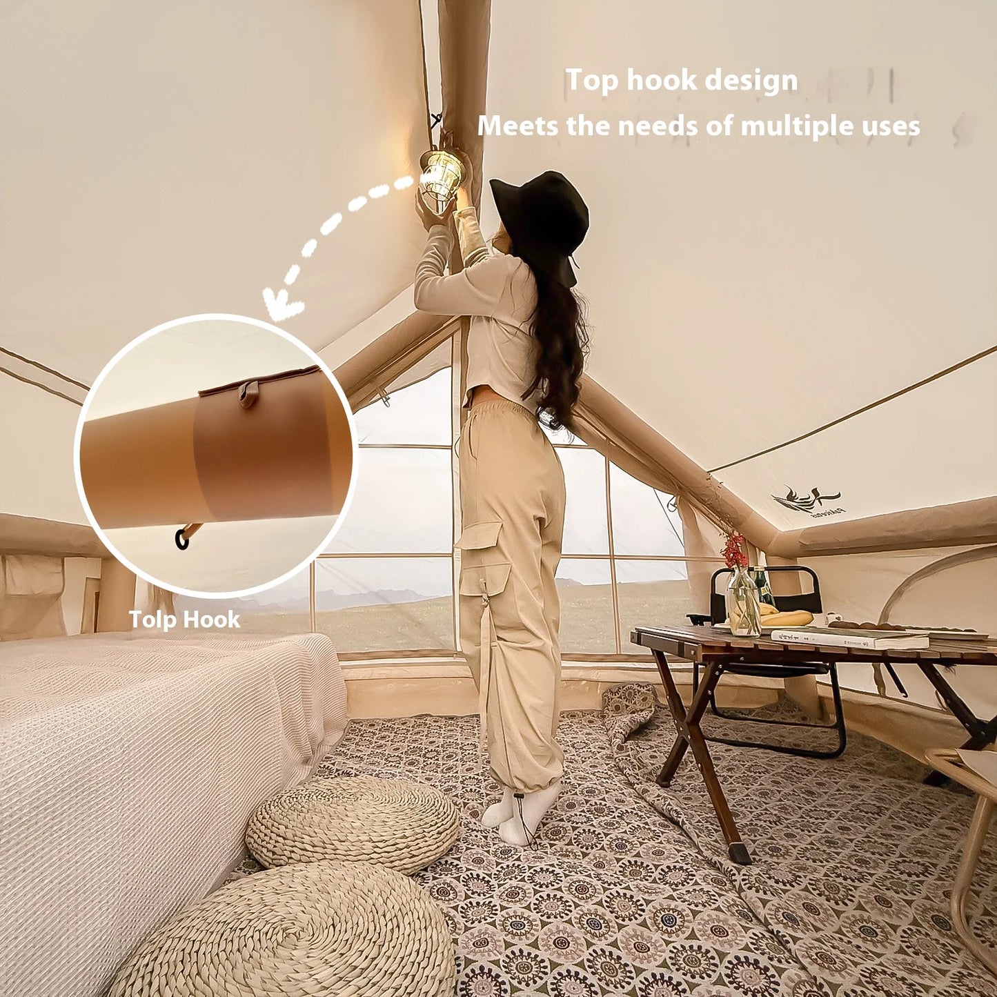 Pakicetus Inflatable Family Camping Tent 4 To 8 Person Luxury