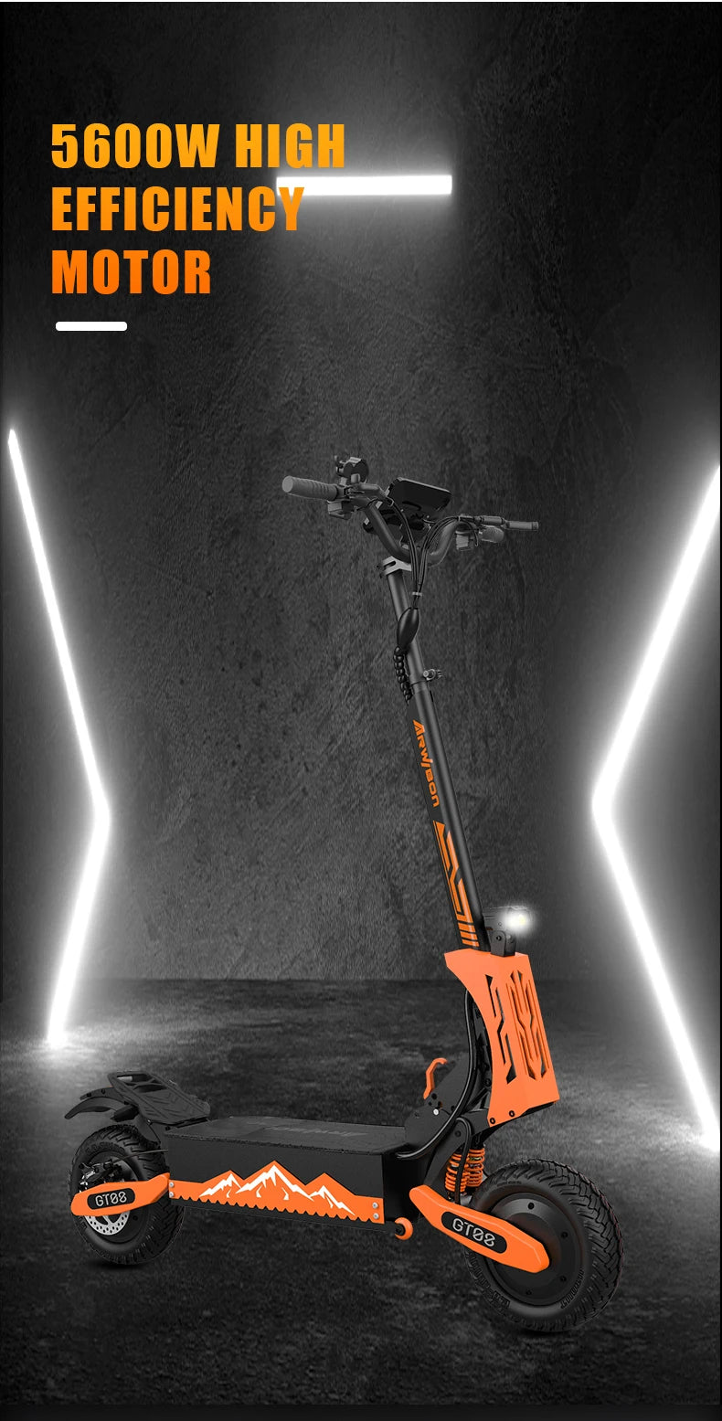 Arwibon 5600W Dual Motor Electric Scooter With Off Road Capabilities