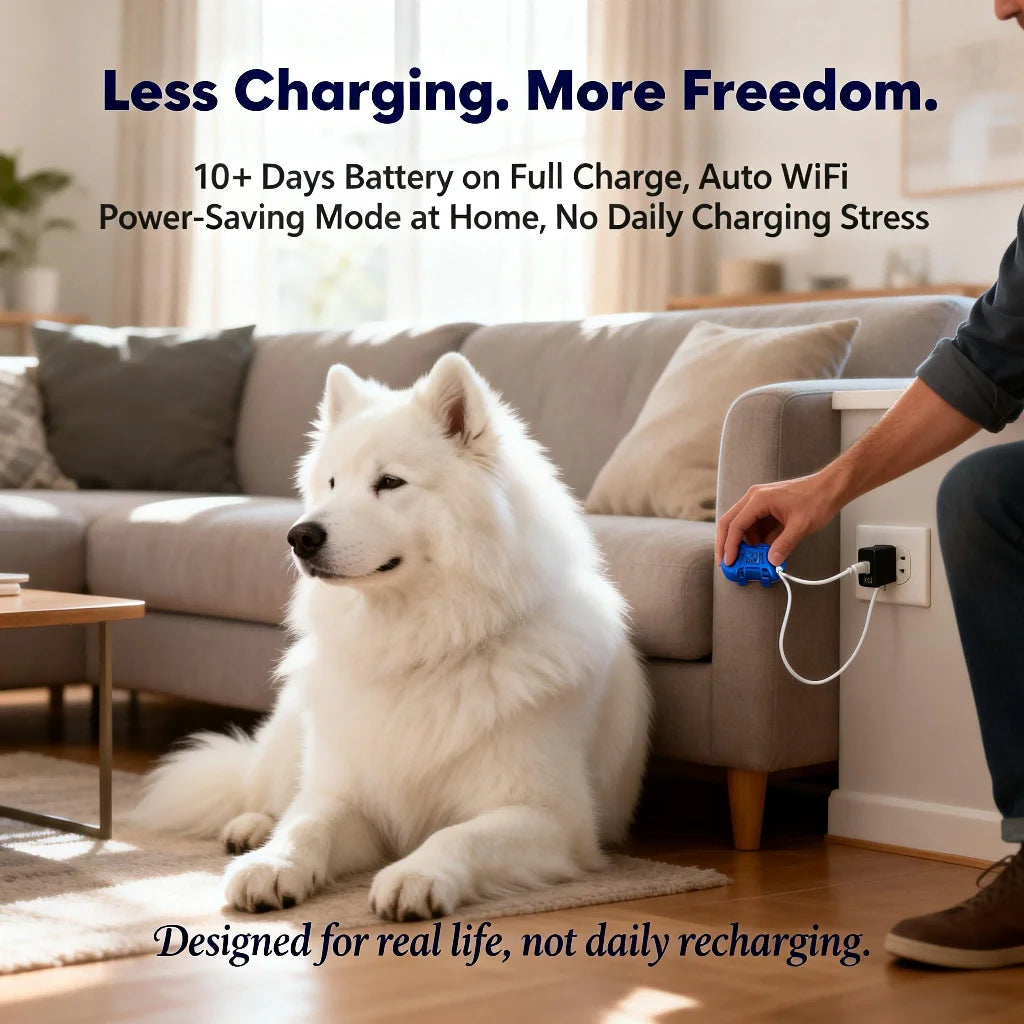 WANWAYTECH GPS Pet Tracker Real Time Tracking QR Code for Dogs and Cats