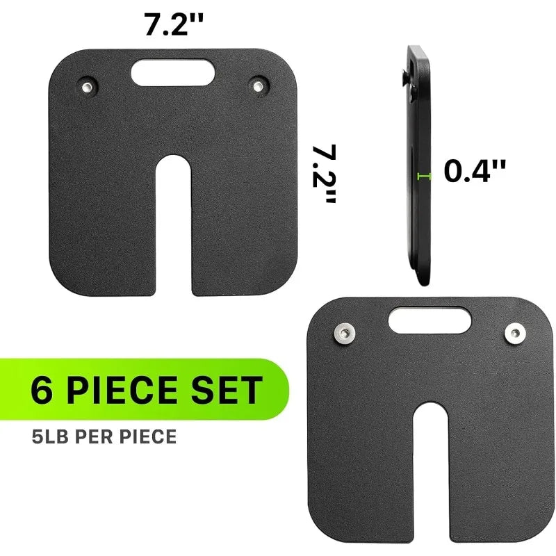 Adjustable Dumbbell Plates Set 6 Pieces 5 lb Weight Plates