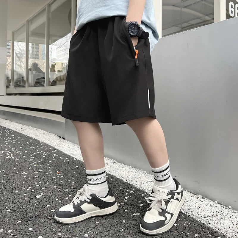 Summer Ice Silk Quick Dry Breathable Running Gym Shorts