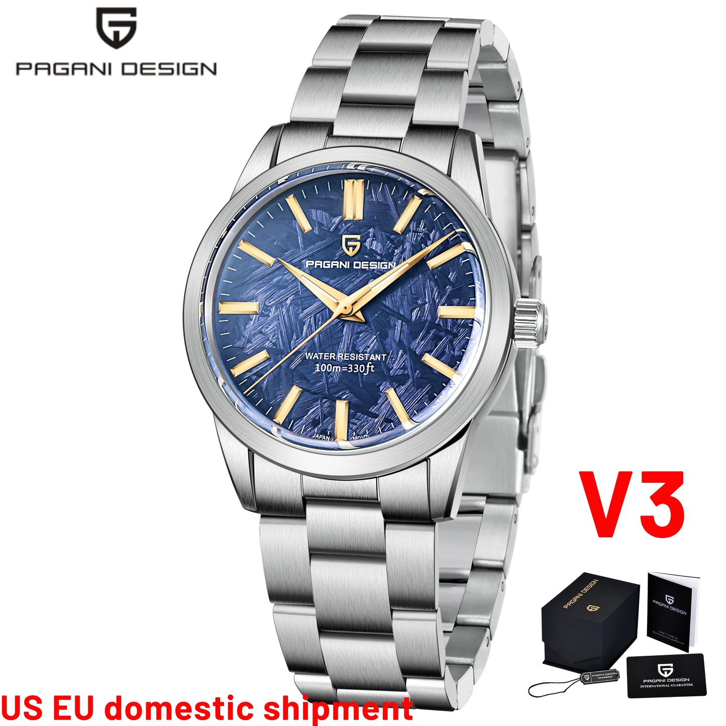 PAGANI DESIGN Ultra Thin Quartz Watch For Men