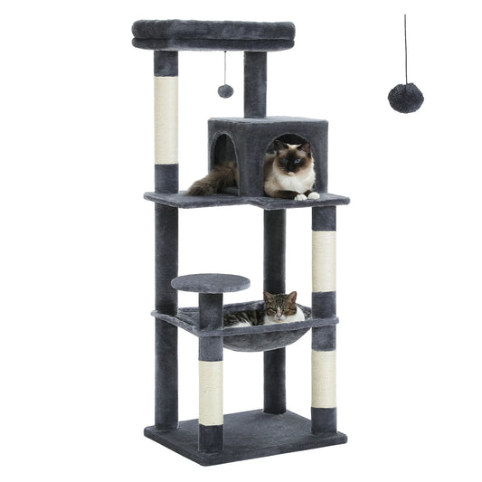 PAWZ Road 5 Level Indoor Cat Tree With Large Hammock And Scratching Posts