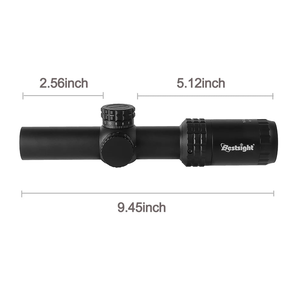 Bestsight 1-5X24 Tactical Rifle Scope with Illuminated Reticle
