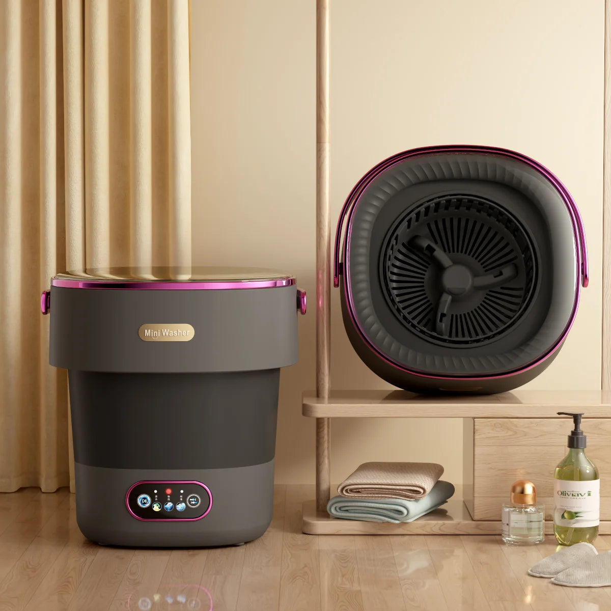 ACEKOOL Fully Automatic Portable Washing Machine With Spin Dryer