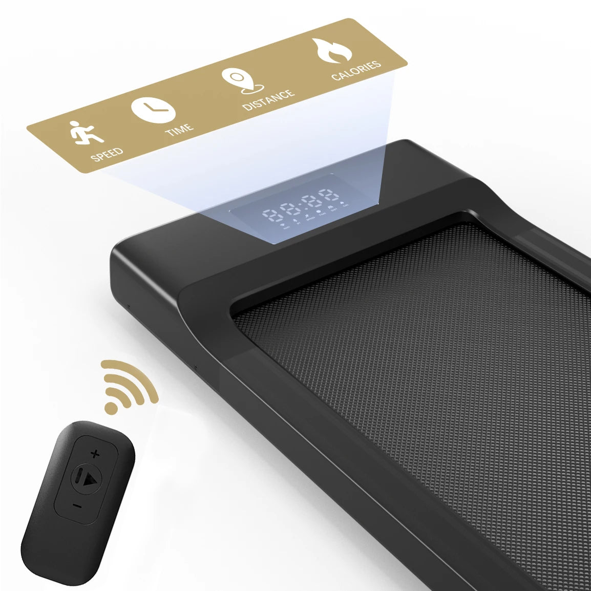 39.39inch Walking Pad Under Desk Treadmill Portable Treadmills for Home Remote Control LED Screen 2.5 HP Quiet Walking Machine