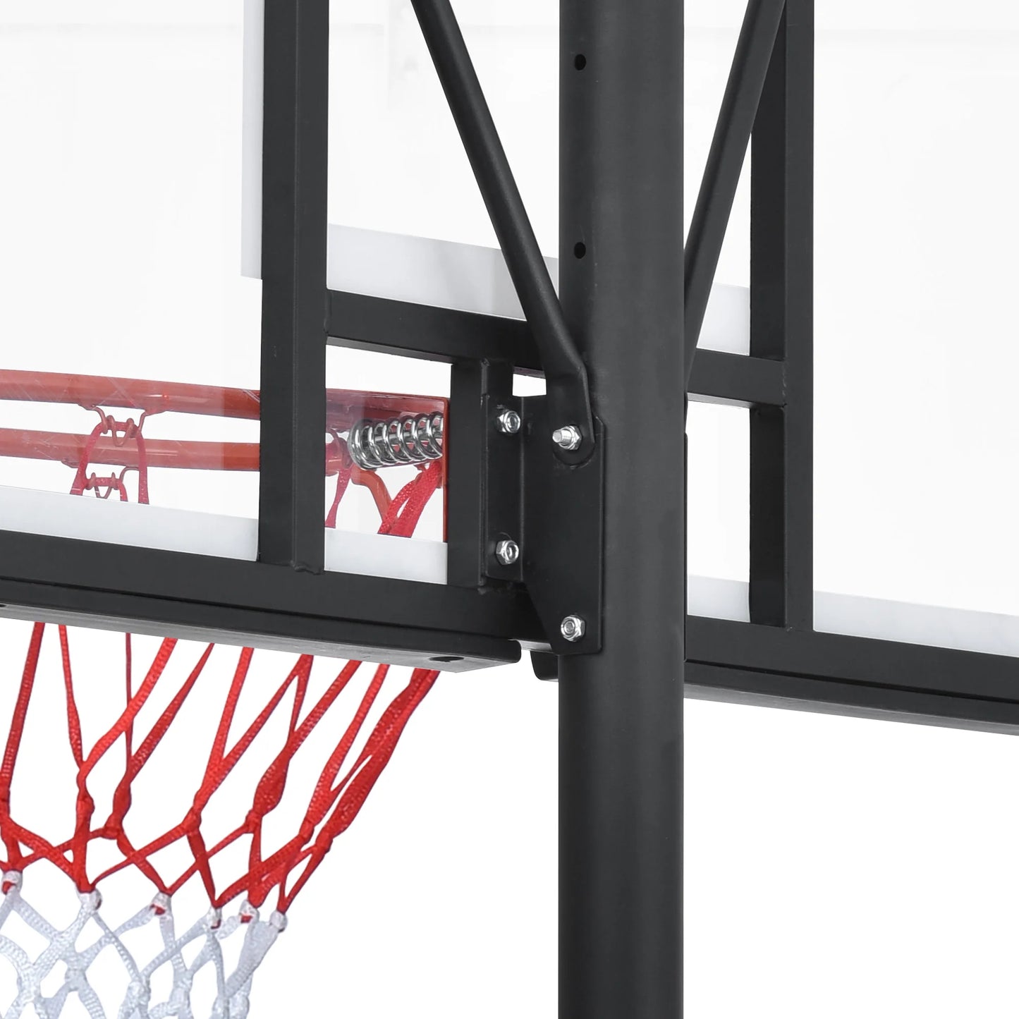 NONE Portable Adjustable Basketball Hoop System With LED Lights