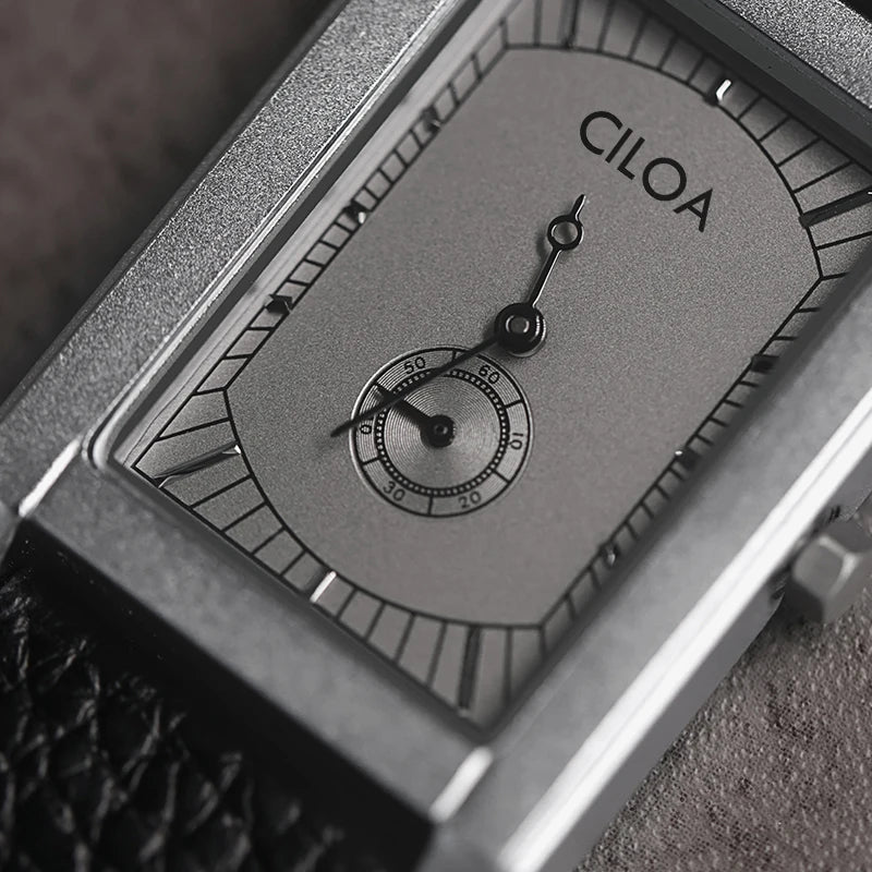 CILOA Square Men's Watch Waterproof Quartz Timepiece