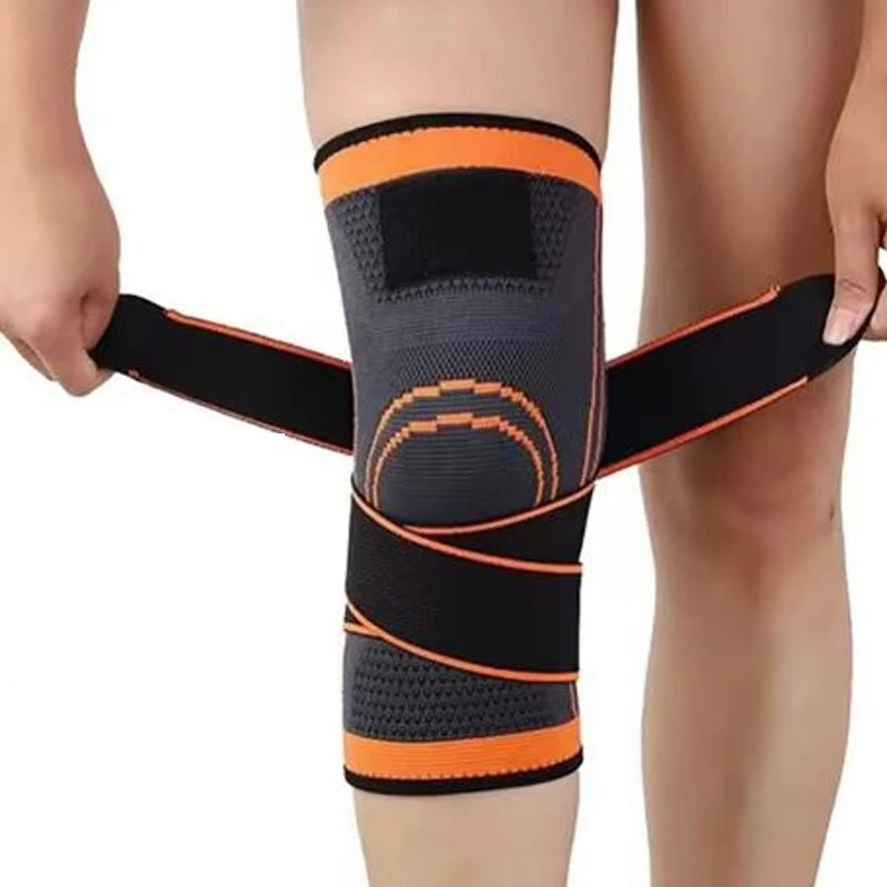 NEW 1PC Sports Kneepad Men Pressurized Elastic Knee Pads Support Fitness Running Gear Basketball Volleyball Brace Protector