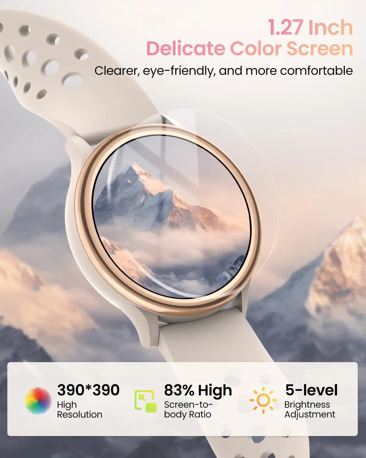 AnyloopCa Womens Smartwatch Fitness Tracker With 400 Faces And Calls