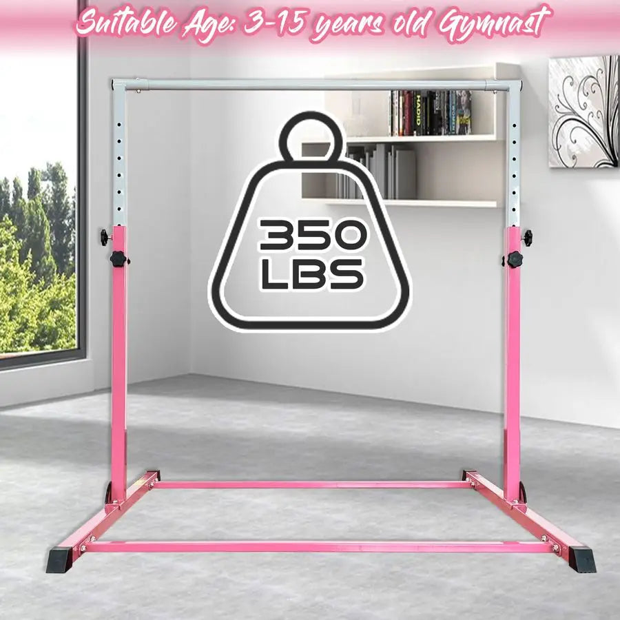 XMSJ Gymnastic Kip Bar for Kids Adjustable Height