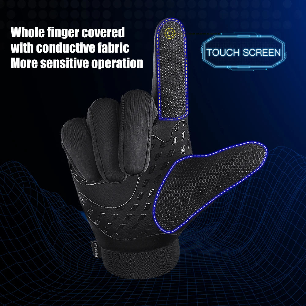 Fezrgea Winter Touchscreen Gloves Waterproof Windproof Warm Cycling