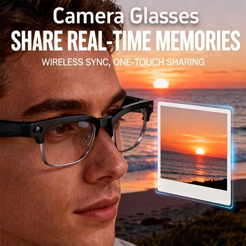 Giinova 800W Smart Video Glasses With Camera 1080P HD Recording