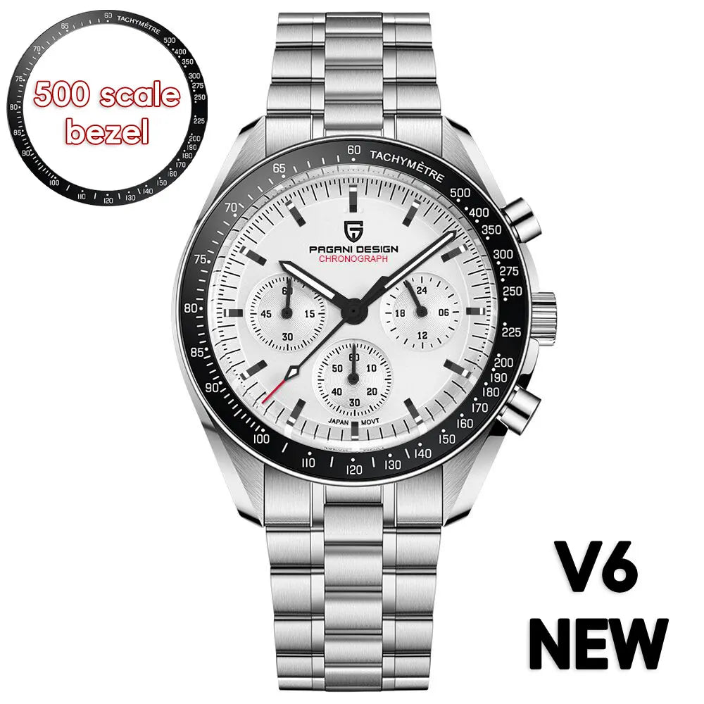 PAGANI DESIGN CK2998 Moon Watch Stainless Steel Chronograph For Men