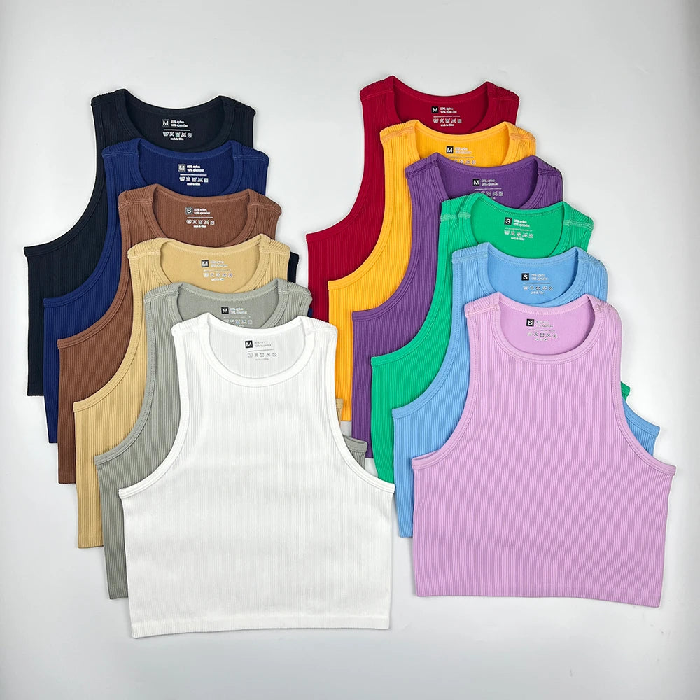 Women Yoga Vest Elastic Gym Crop Top Fitness Tank Pro