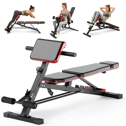 Dumbbell Bench Roman Chair Adjustable Foldable Weight Training Bench