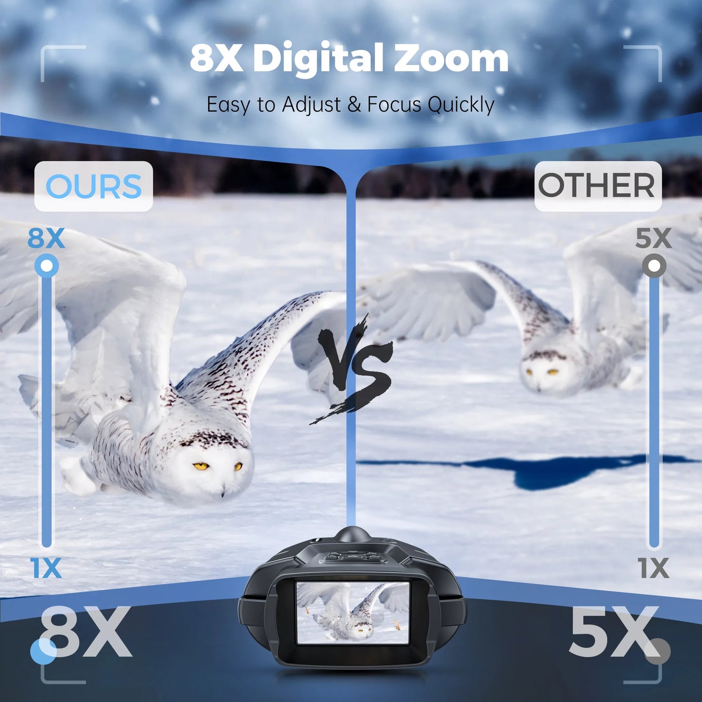 4K Night Vision Binoculars With Infrared Digital Zoom Rechargeable