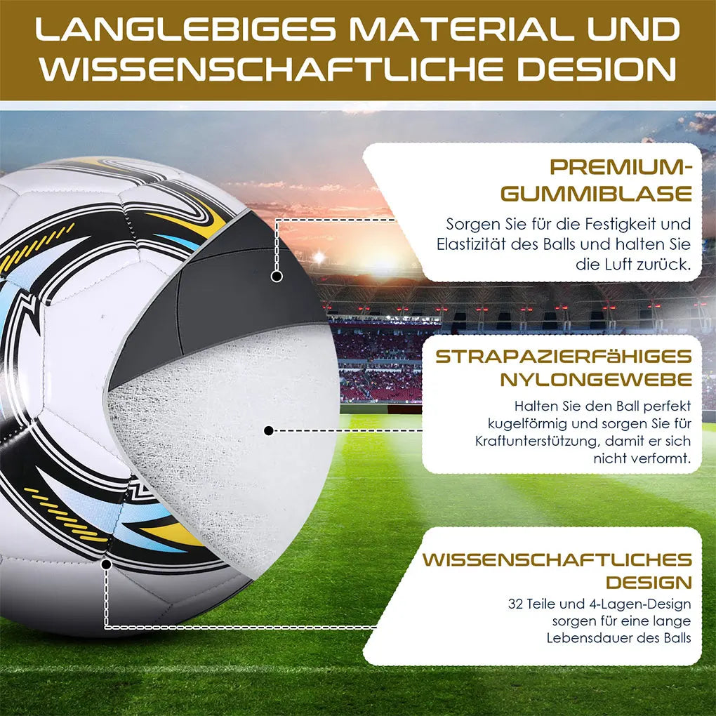 Soccer Ball PVC Cover Machine Stitched Panels Durable
