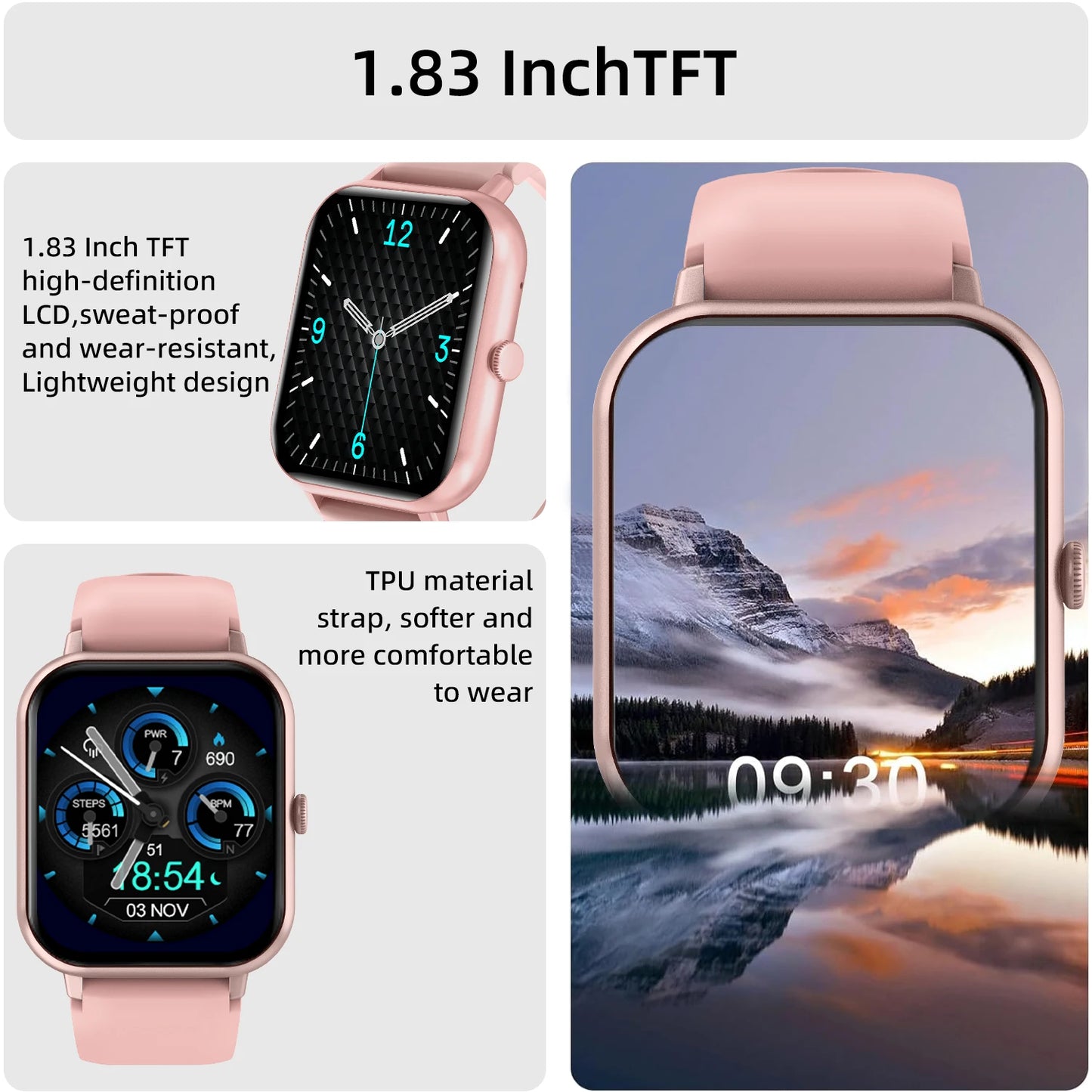 Lifebee Smart Watch Fitness Tracker With 100 Plus Sports Modes