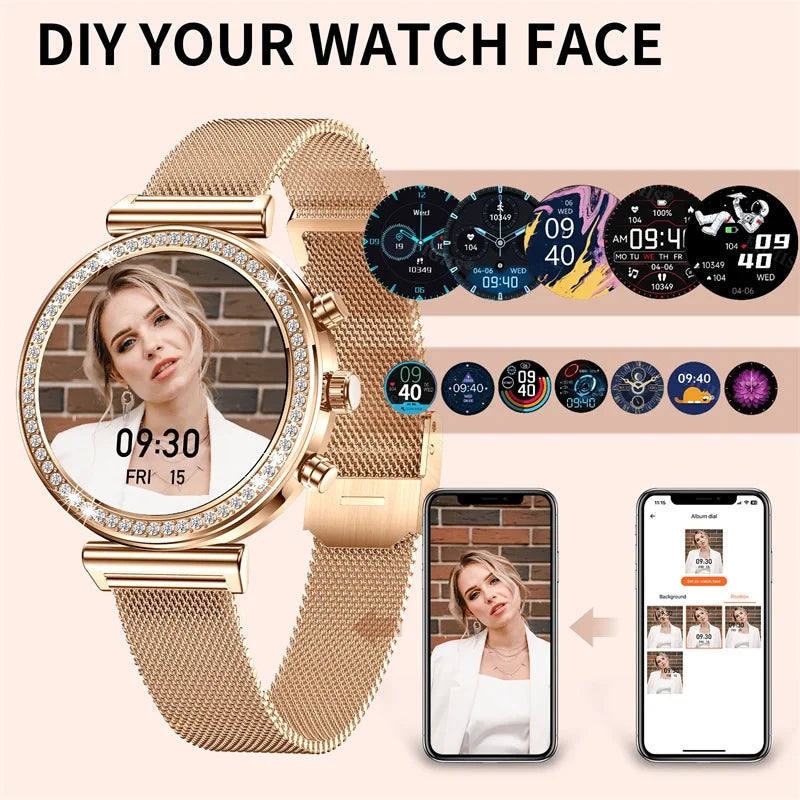 INNOFOVO Ladies Smartwatch With Calls And Message Alerts