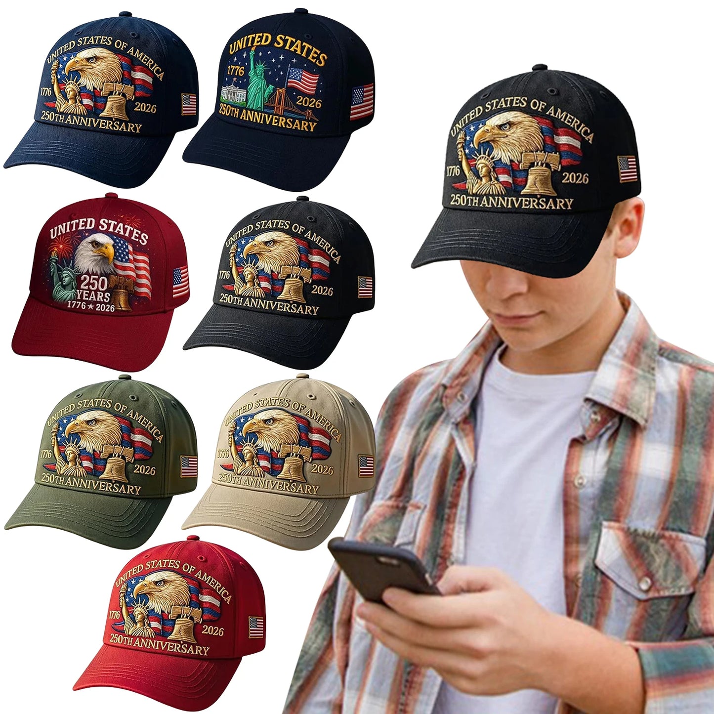 Breathable Patriotic Baseball Cap United States Tribute Hat