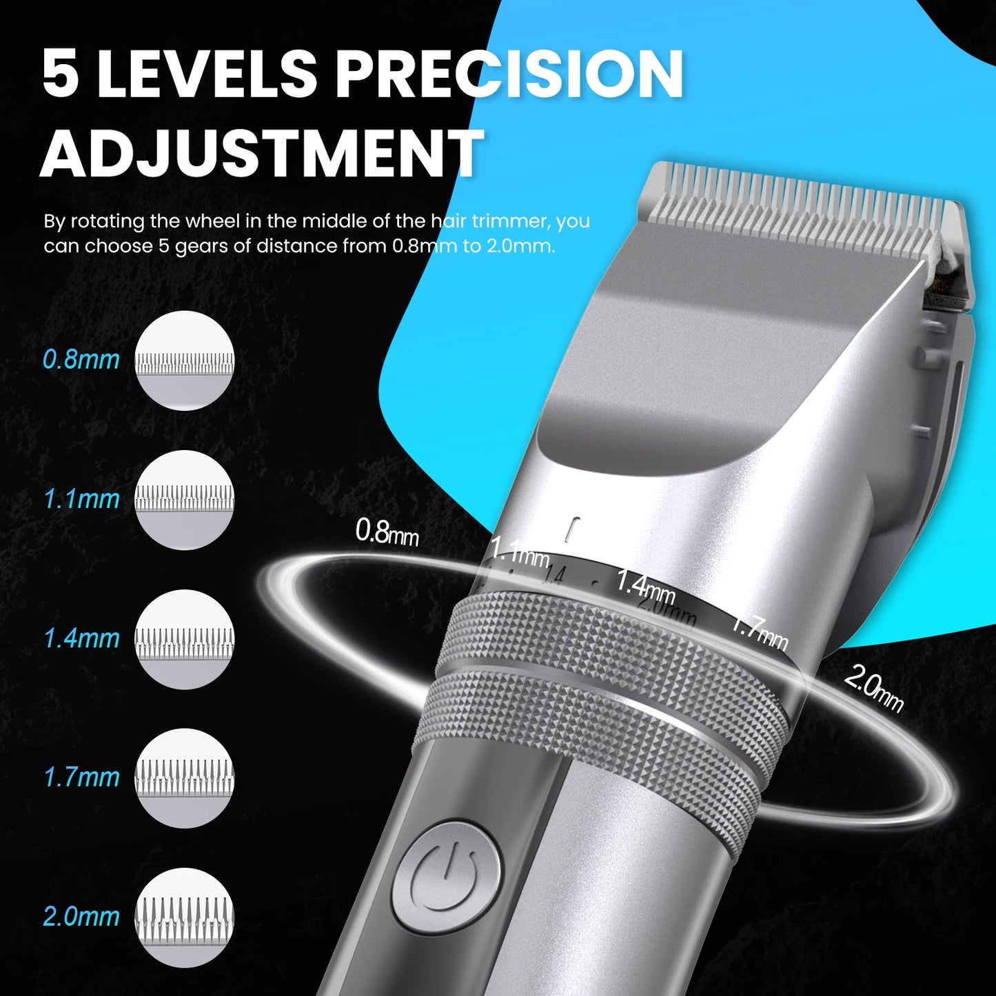 Dog Hair Clippers Grooming Kit With Ceramic Blades