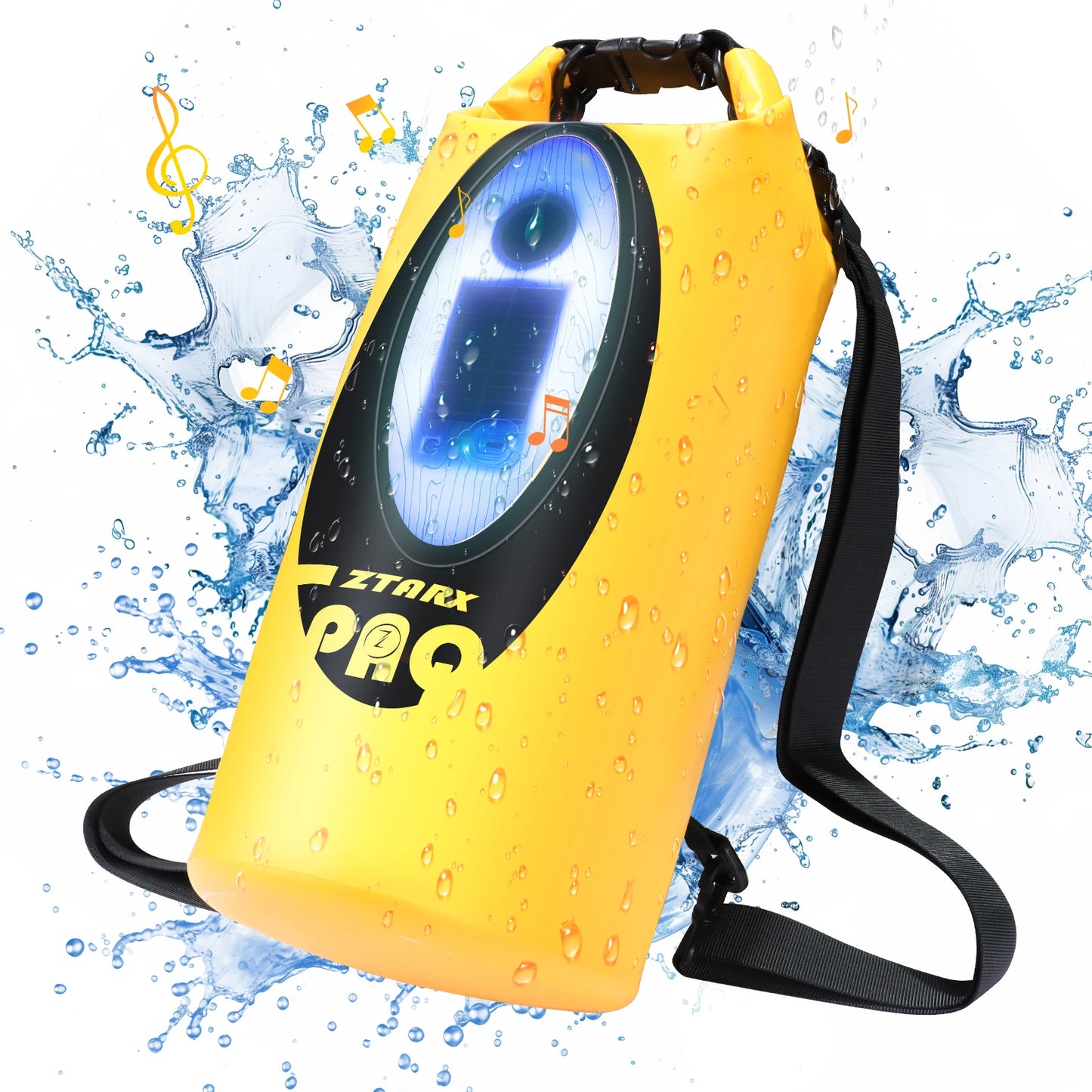 Selorss Solar Powered Waterproof Hiking Backpack With Bluetooth Speaker