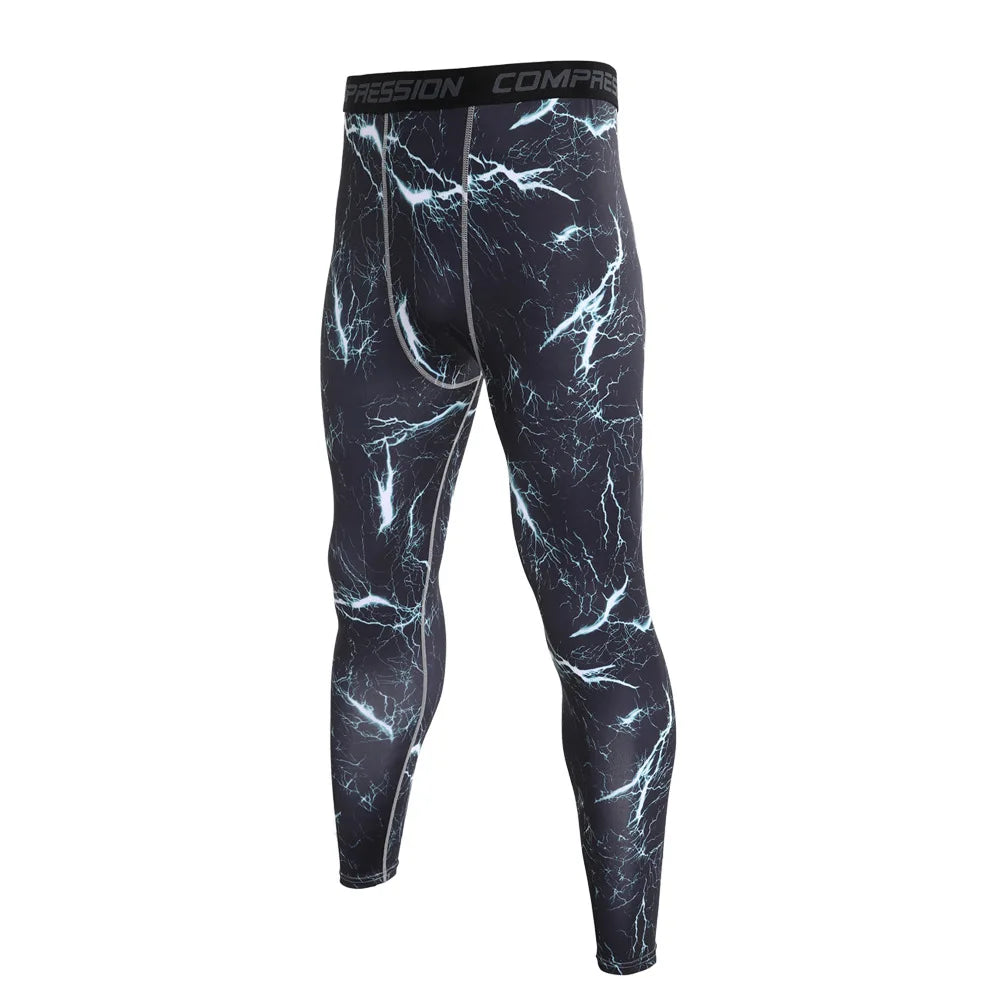 Men Camouflage Running Leggings Quick Dry Training Tights
