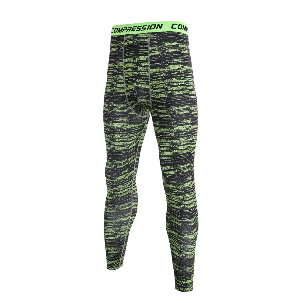Men Camouflage Running Leggings Quick Dry Training Tights