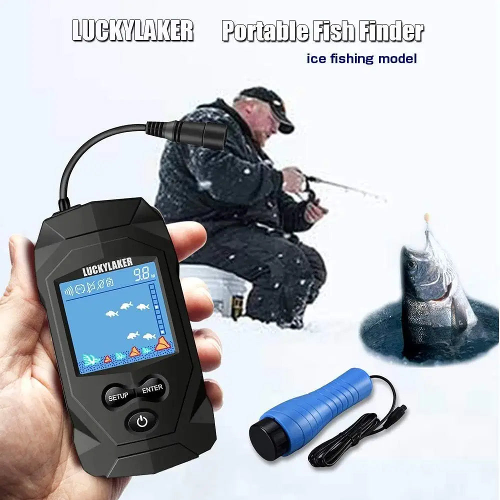 Ice Fishing Handheld Fish Finder Portable LCD Display