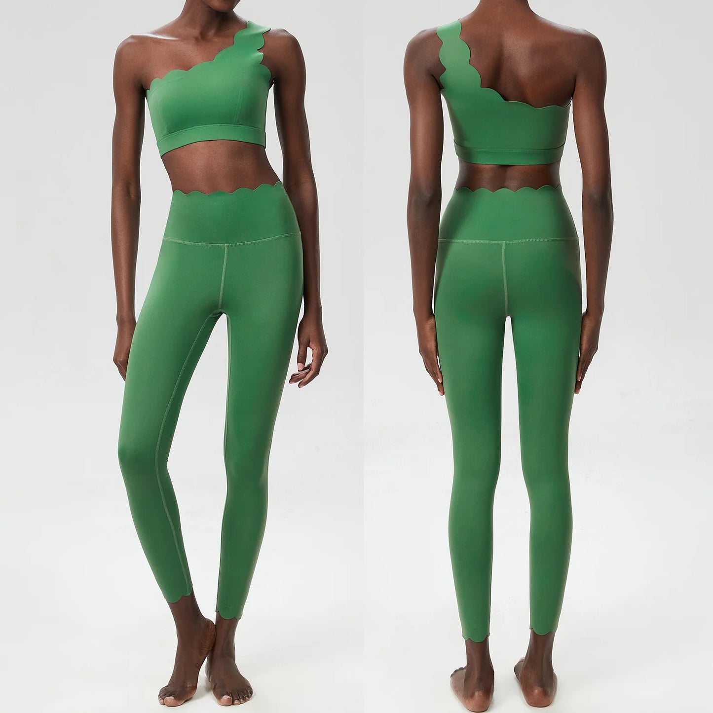 Womens Two-Piece Fitness Yoga Set Breathable Quick Dry Sportswear