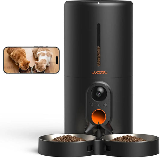 XMSJ Automatic Cat Feeder With Camera For Two Cats WiFi