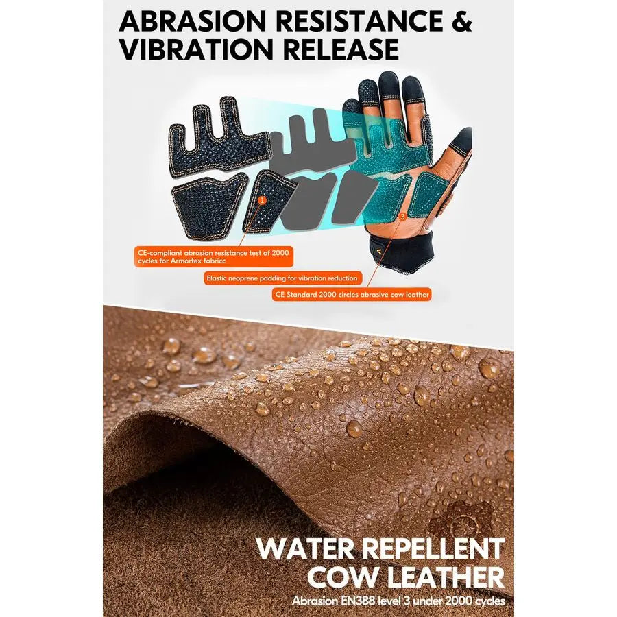 XMSJ Winter Cut-Resistant Work Gloves EN388 Level 3 ANSI A3