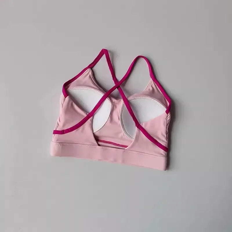 Two Piece Women Yoga Set High Waist Shorts Sports Bra