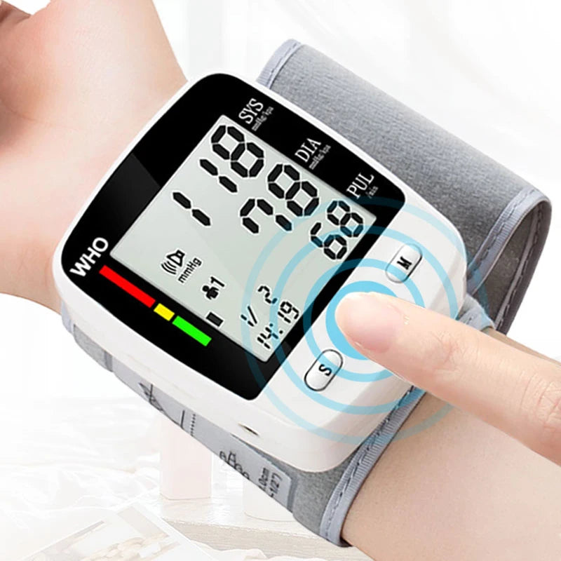 TAKRO Rechargeable Wrist Blood Pressure Monitor With LCD Display