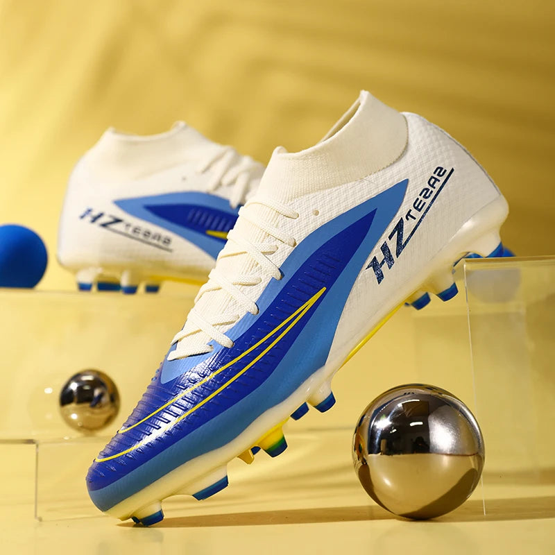 Qztzx Men's Soccer Shoes Breathable Cleats for Outdoor Play