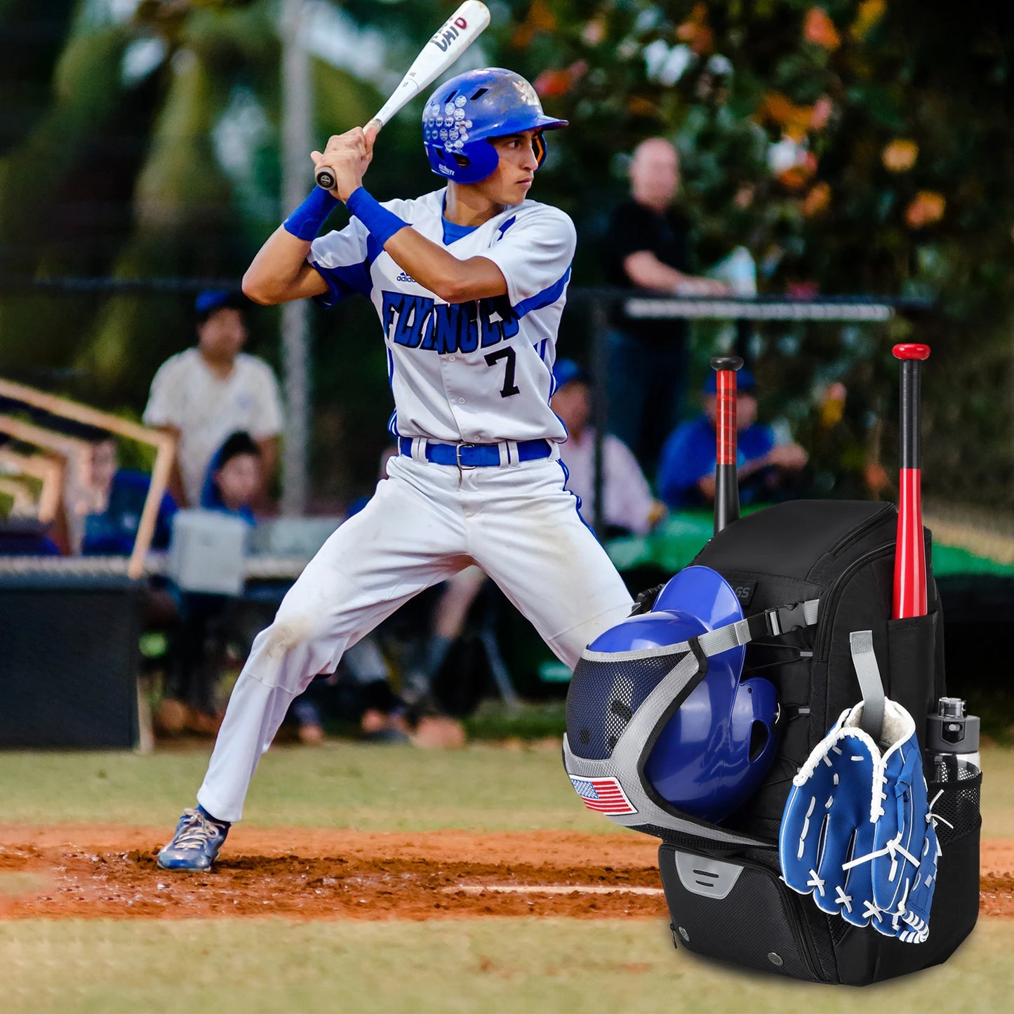 YH GSCN Baseball Backpack With Shoe Compartment Large Capacity