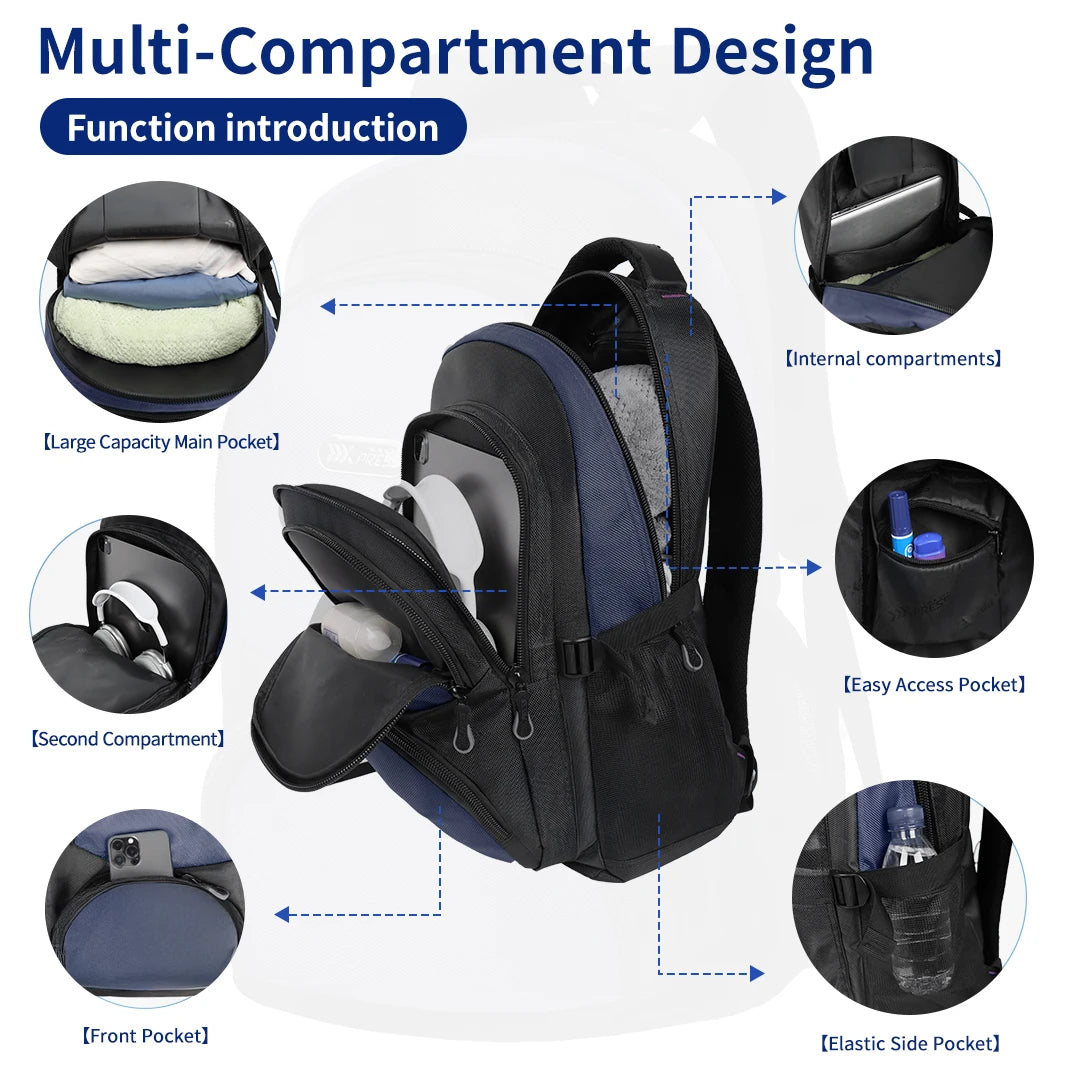New York XPress Travel Backpack Lightweight Polyester With Multiple Pockets