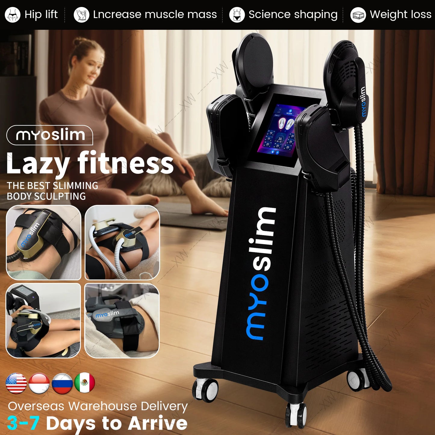 Myoslim EMS EMT Radio Frequency Body Sculpting Device Fat Burning