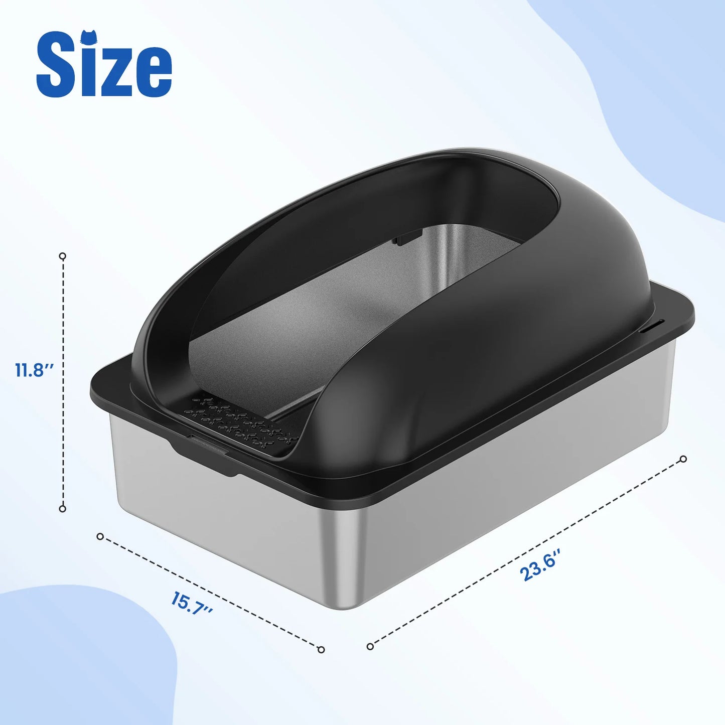 Stainless Steel Cat Litter Box With Lid