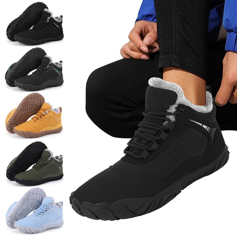 Winter Barefoot Snow Boots Non Slip With Wide Toe Box
