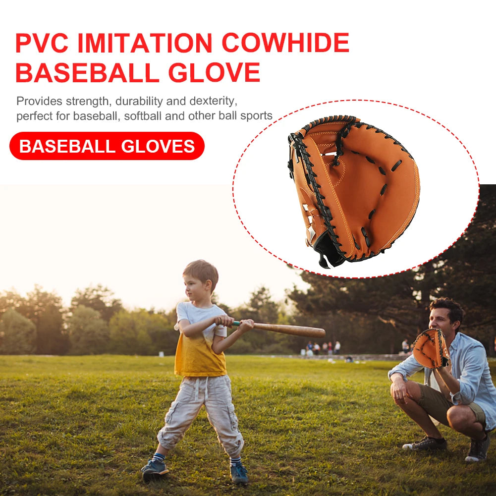 MOJOYCE Baseball Catcher PU Leather Glove For Beginners