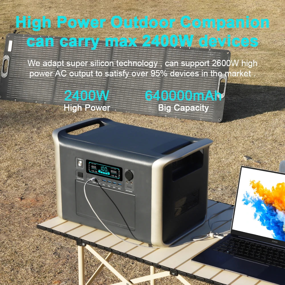 CTOLITY Camping Portable Power Station 1000W LiFePO4 Solar Generator