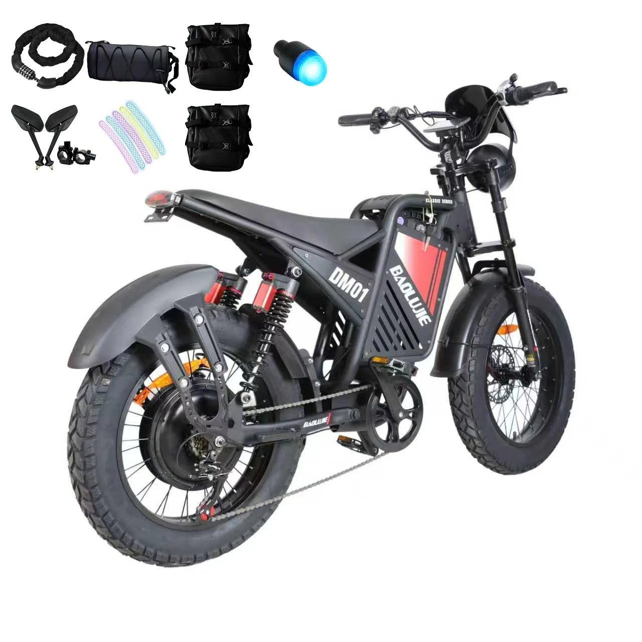 Baolujie DM01 Electric Bike 2000W 60V 30Ah Battery