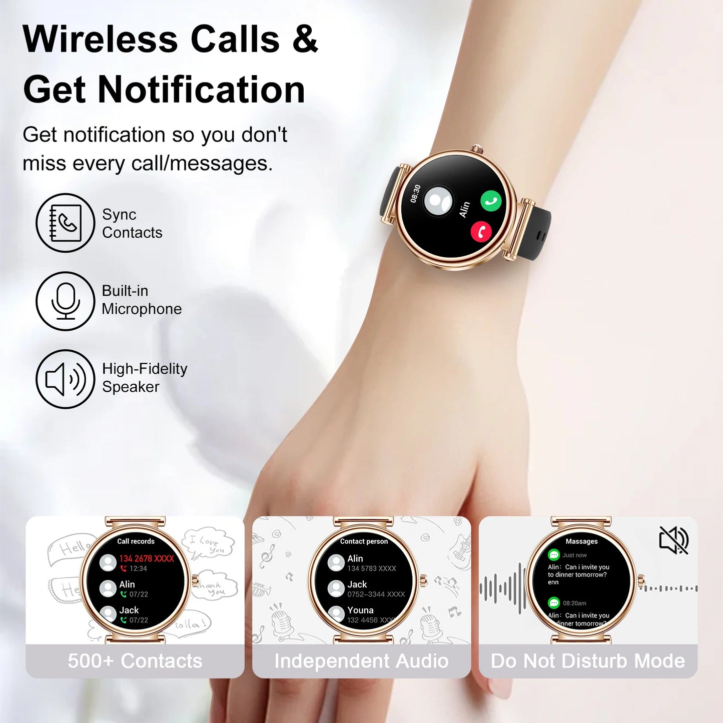 INNOFOVO Smart Watch Bluetooth 5.0 Fitness Modes For iPhone Android