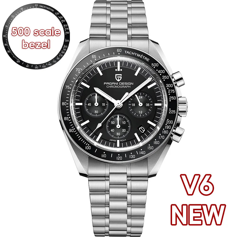 PAGANI DESIGN CK2998 Moon Watch Stainless Steel Chronograph For Men