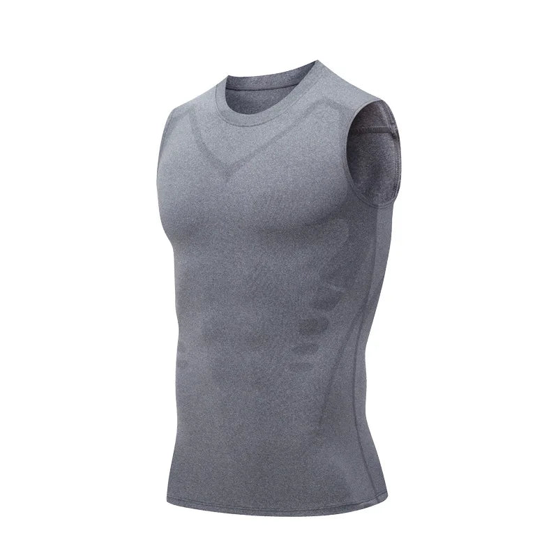 NONECN Men Compression Tank Top Gym Vest Quick Dry