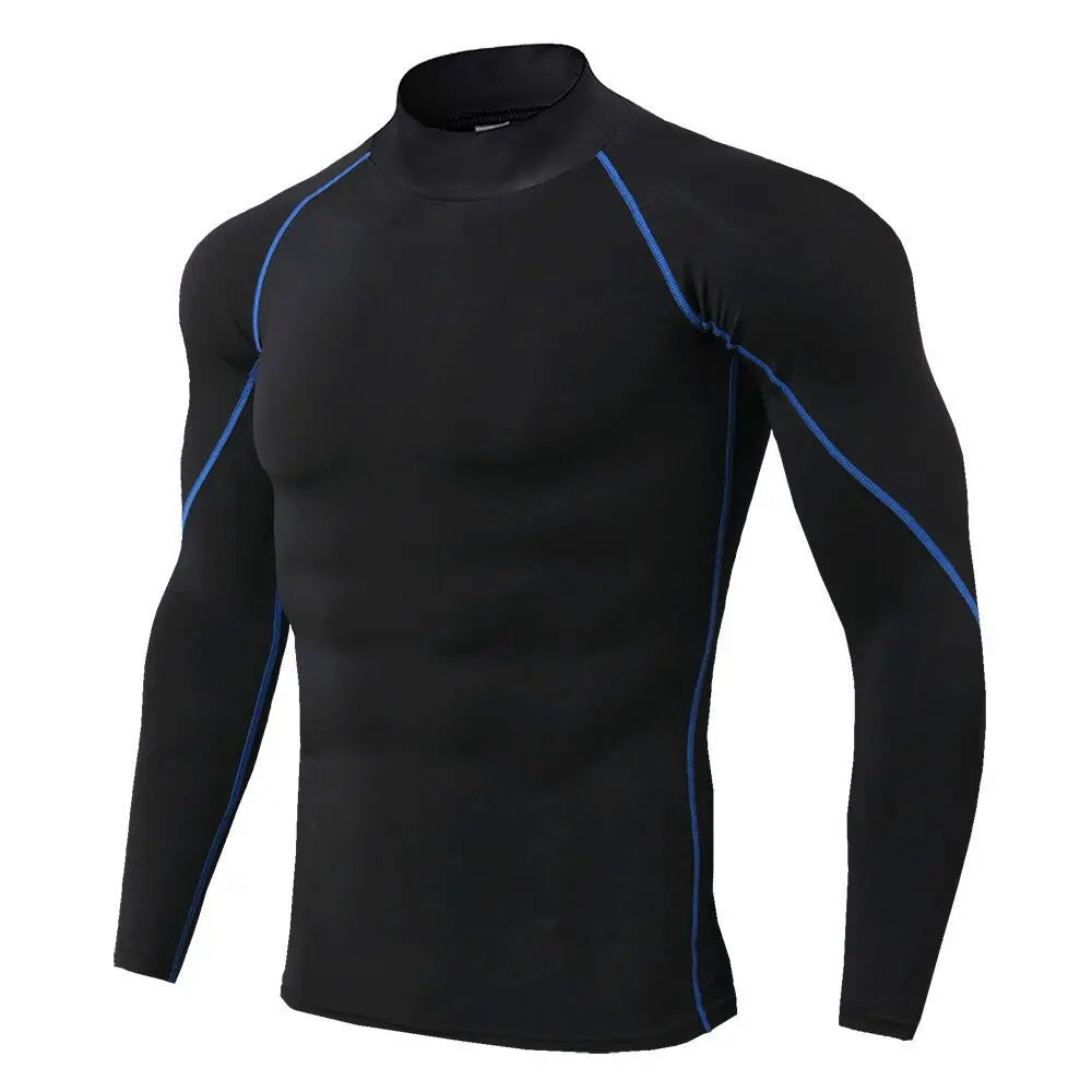 Men Quick Dry Sport T Shirt Long Sleeve Compression Top