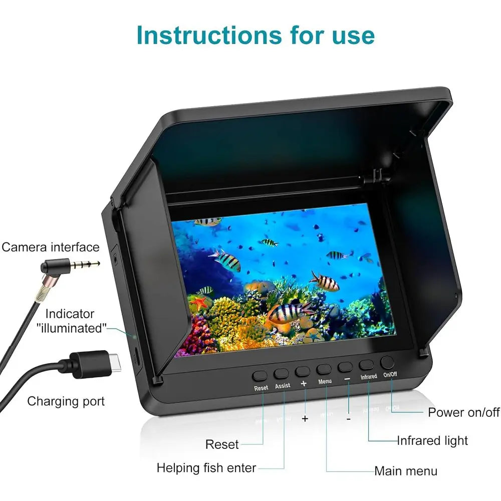 HD Underwater Fishing Camera With Night Vision And 100ft Cable